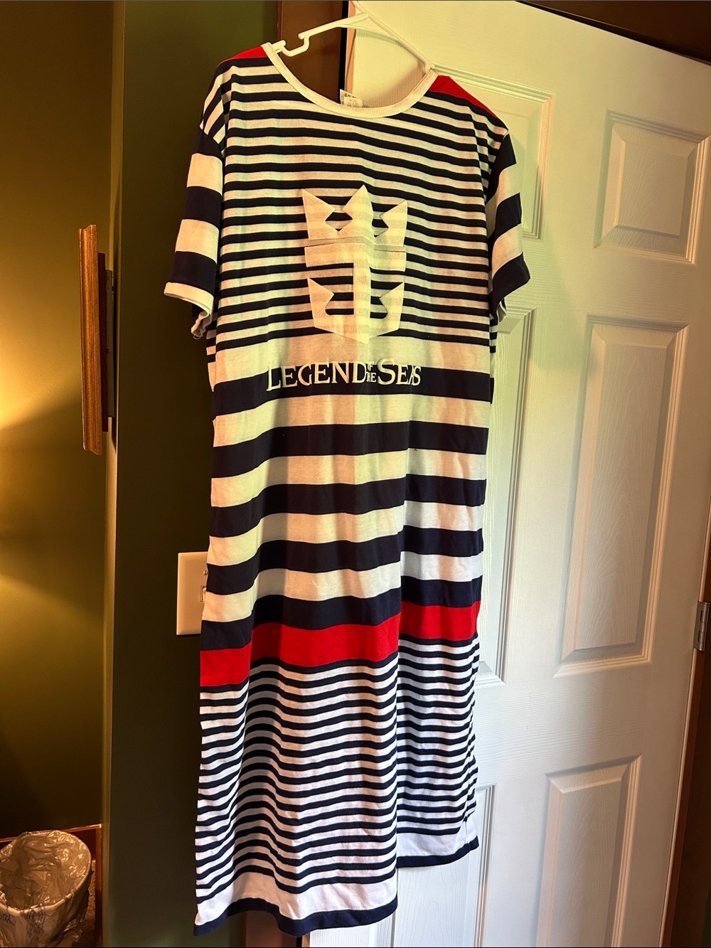 Striped Maxi Dress in Navy, White & Red